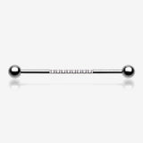 Sparkle Lined Gems Industrial Barbell