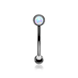 Blackline Fire Opal Press Fit Sparkle Curved Barbell
