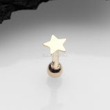 Detail View 1 of 14 Karat Gold OneFit‚Äö√ë¬¢ Threadless Flat Star Top Cartilage Barbell