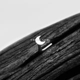 Detail View 1 of 14 Karat White Gold Flat Crescent Moon Top L-Shaped Nose Ring