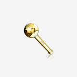 14 Karat Gold Solid Ball Top Nose Stud Ring