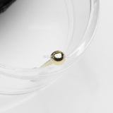 Detail View 1 of 14 Karat Gold Solid Ball Top Nose Stud Ring