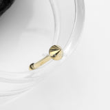 Detail View 1 of 14 Karat Gold Solid Spike Top Nose Stud Ring