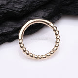 Detail View 1 of 14 Karat Gold Classic Rope Clicker Hoop Ring