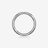 14 Karat White Gold Basic Bendable Hoop Ring