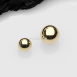 Detail View 1 of 14 Karat Gold Threaded Solid Ball Top Part
