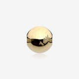 14 Karat Gold Holed Dimple Ball for Captive Bead Ring Part