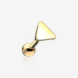 Golden Flat Triangle Top Cartilage Tragus Barbell Earring*
