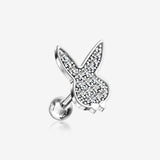 Brilliant Sparkle Playboy Bunny Cartilage Tragus Barbell Earring*