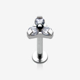 Trinity Sparkle Internally Threaded Steel Labret