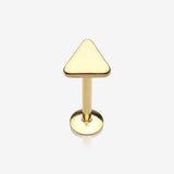 Golden Minimalist Triangle Top Internally Threaded Steel Labret