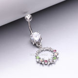 Detail View 2 of Sparkle Chic Flower Wreath Belly Button Ring