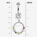 Detail View 1 of Sparkle Chic Flower Wreath Belly Button Ring