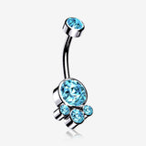 Majestic Sparkle Bali Internally Threaded Belly Button Ring