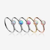 5 Pcs of Assorted Color Fire Opal Sparkle Bezel Set Bendable Hoop Ring Package