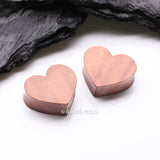 Detail View 1 of A Pair of Adorable Heart Red Cherry Wood Double Flared Plug