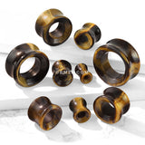 Detail View 2 of A Pair of Tiger Eye Stone Double Flared Eyelet Plug