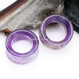 Detail View 1 of A Pair of Amethyst Stone Double Flared Eyelet Plug