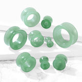 Detail View 2 of A Pair of Green Aventurine Jade Stone Double Flared Eyelet Plug