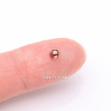 Detail View 2 of Implant Grade Titanium Rose Gold Internally Threaded Basic Dome Top Part