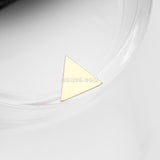 Detail View 1 of 14 Karat Gold OneFit Threadless Flat Triangle Top Part