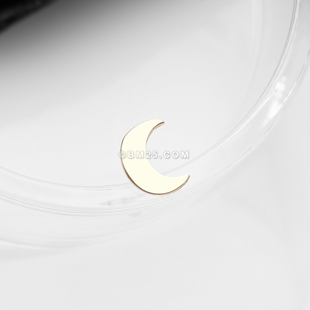 Detail View 1 of 14 Karat Gold OneFit‚Ñ¢ Threadless Flat Crescent Moon Top Part
