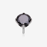 Implant Grade Titanium OneFit Threadless Prong Claw Set Sparkle Gem Top Part-Black