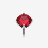Implant Grade Titanium OneFit Threadless Prong Claw Set Sparkle Gem Top Part-Red