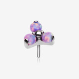 Implant Grade Titanium OneFit Threadless Trinity Fire Opal Top Part-Purple Opal