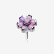 Implant Grade Titanium OneFit Threadless Brilliant Fire Opal Flower Top Part