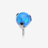 Implant Grade Titanium OneFit Threadless Fire Opal Ball Prong Set Top Part