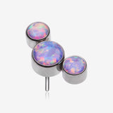 Implant Grade Titanium OneFit Threadless Journey Fire Opal Trio Top Part-Purple Opal