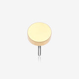 Implant Grade Titanium OneFit Threadless Golden Flat Round Top Part