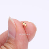 Detail View 2 of Implant Grade Titanium OneFit Threadless Golden Lightning Bolt Top Part