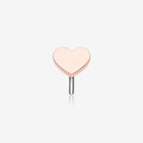 Implant Grade Titanium OneFit Threadless Rose Gold Heart Top Part