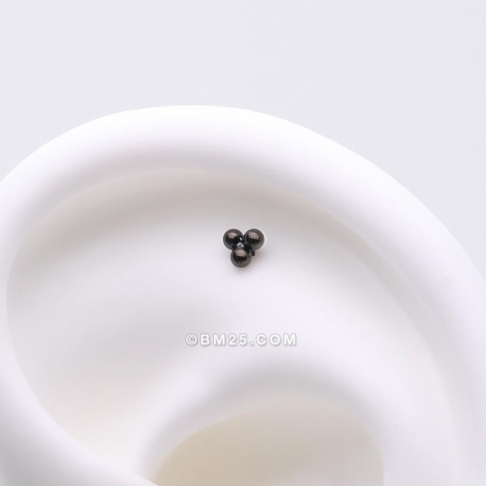 Detail View 1 of Implant Grade Titanium OneFit‚Ñ¢ Threadless Blackline Trinity Bali Beads Top Part