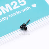 Detail View 3 of Implant Grade Titanium OneFit Threadless Blackline Trinity Bali Beads Top Part