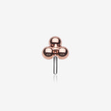 Implant Grade Titanium OneFit Threadless Rose Gold Trinity Bali Beads Top Part