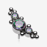 Implant Grade Titanium OneFit Threadless Sparkle Arc Bali Beads Top Part-Vitrail Medium