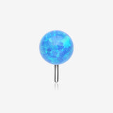 Implant Grade Titanium OneFit Threadless Fire Opal Ball Top Part-Blue Opal