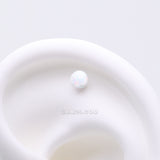 Detail View 1 of Implant Grade Titanium OneFit Threadless Fire Opal Ball Top Part-White Opal