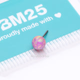 Detail View 3 of Implant Grade Titanium OneFit Threadless Fire Opal Ball Top Part-Pink Opal