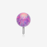 Implant Grade Titanium OneFit Threadless Fire Opal Ball Top Part-Purple Opal