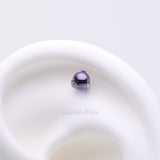 Detail View 1 of Implant Grade Titanium OneFit Threadless Prong Set Glass Ball Top Part-Purple