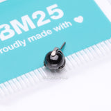 Detail View 3 of Implant Grade Titanium OneFit Threadless Prong Set Glass Ball Top Part-Black