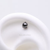 Detail View 1 of Implant Grade Titanium OneFit Threadless Prong Set Glass Ball Top Part-Black