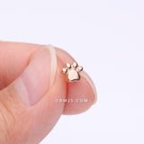 Detail View 2 of Implant Grade Titanium OneFit Threadless Rose Gold Adorable Paw Top Part