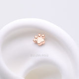Detail View 1 of Implant Grade Titanium OneFit Threadless Rose Gold Adorable Paw Top Part