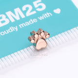 Detail View 3 of Implant Grade Titanium OneFit Threadless Rose Gold Adorable Paw Top Part