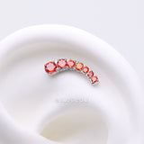 Detail View 1 of Implant Grade Titanium OneFit Threadless Sparkle Journey Curve Essence Top Part-Red